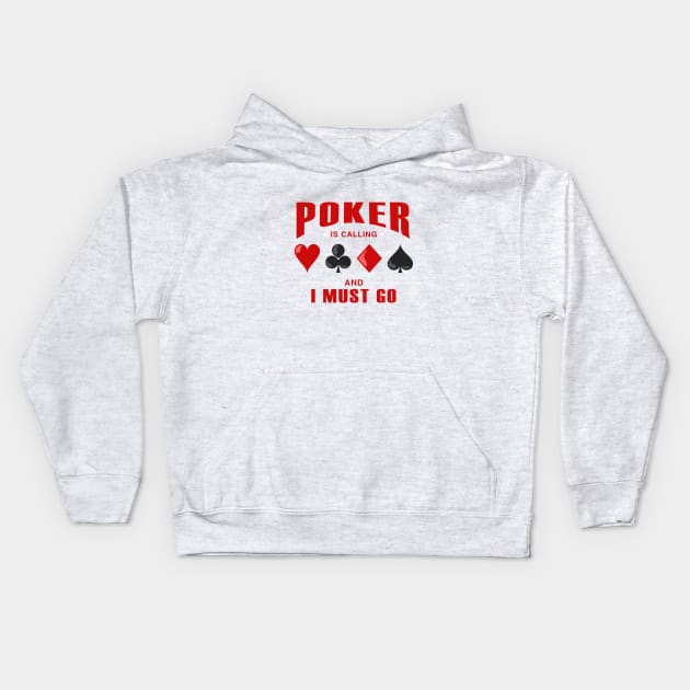 Poker with Friends Kids Hoodie by Markus Schnabel